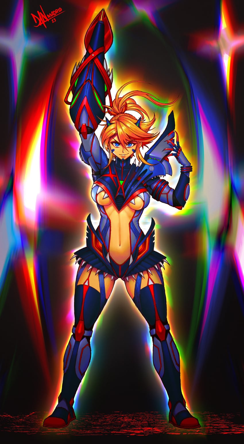 matoi ryuuko, samus aran, and senketsu (kill la kill and 1 more) drawn by danderfull