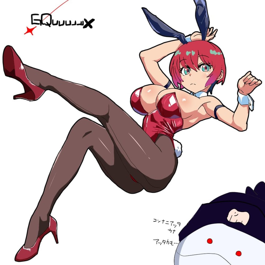 amate yuzuriha, haro, and daicon bunny girl (gundam and 1 more) drawn by usavivi777