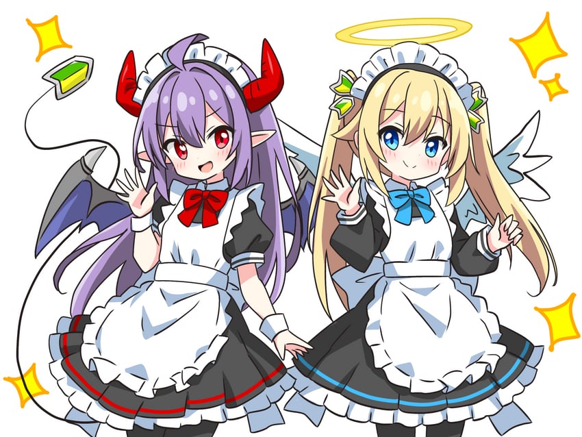 shoshinsha demon girl and shoshinsha angel girl (original) drawn by kotatsu-mazoku
