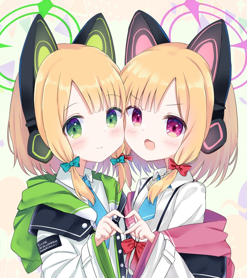 momoi and midori (blue archive) drawn by kurumizawa_ruri