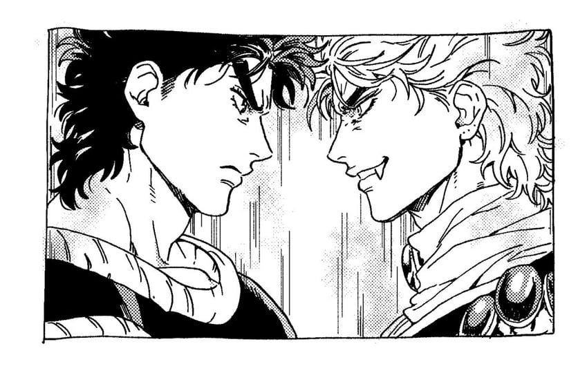 dio brando and jonathan joestar (jojo no kimyou na bouken and 1 more) drawn by nitako