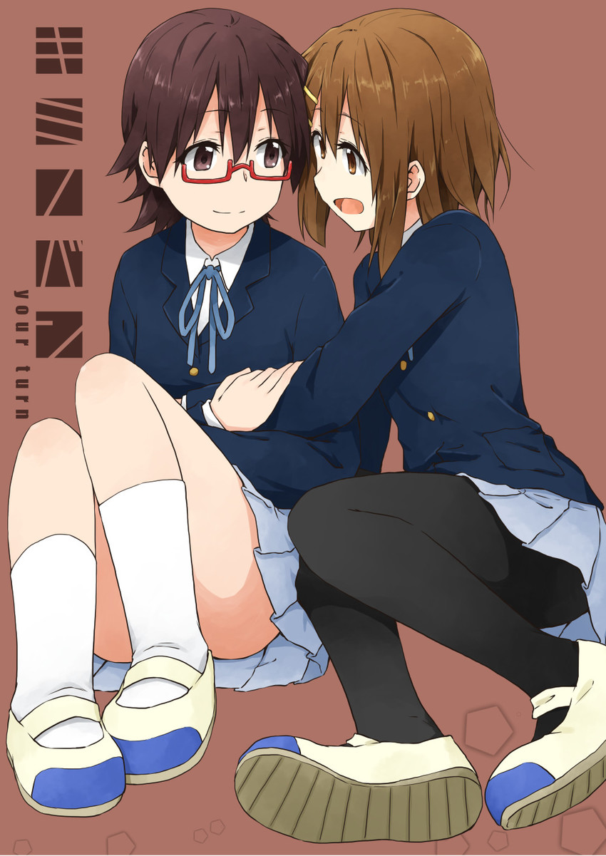 hirasawa yui and manabe nodoka (k-on!) drawn by kagiana