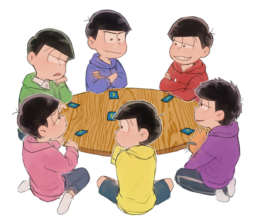 matsuno osomatsu, matsuno karamatsu, matsuno ichimatsu, matsuno jyushimatsu, matsuno choromatsu, and 1 more (osomatsu and 1 more) drawn by zy_(dondokodo-mu)