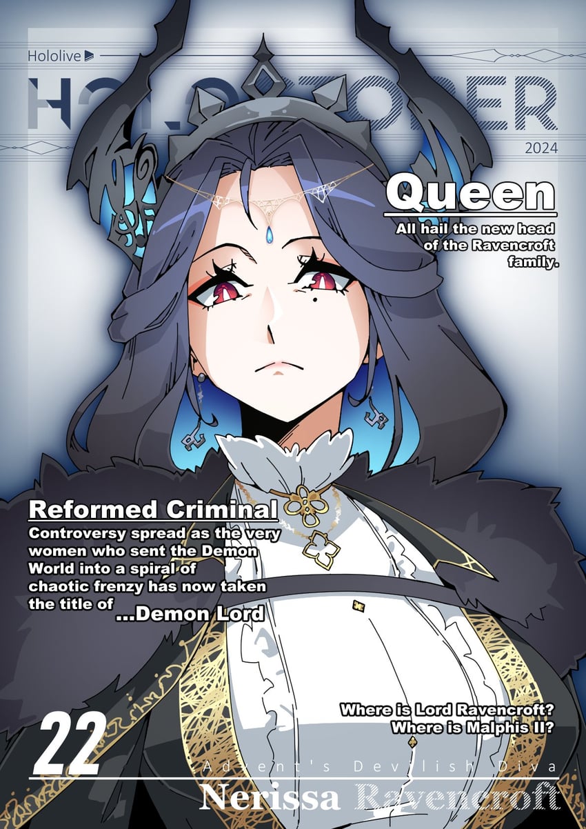 nerissa ravencroft (hololive and 1 more) drawn by joeboto