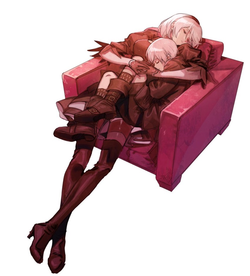2b and 9s (nier and 1 more) drawn by ninto