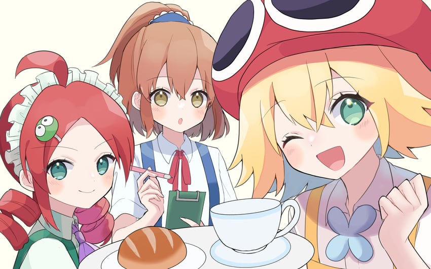 arle nadja, amitie, and andou ringo (puyopuyo and 1 more) drawn by kashima_miyako