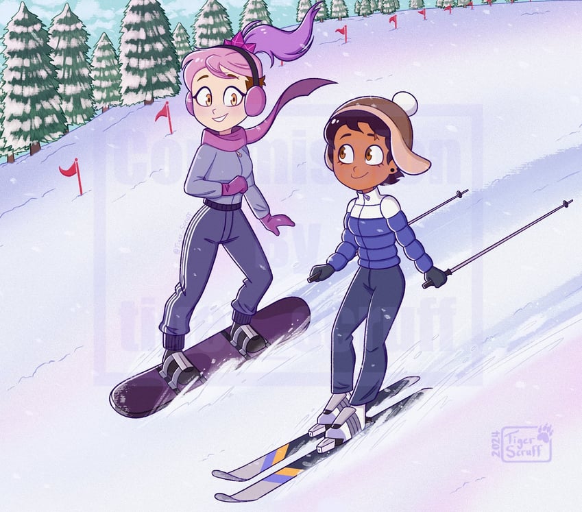 luz noceda and amity blight (the owl house) drawn by tiger_scruff