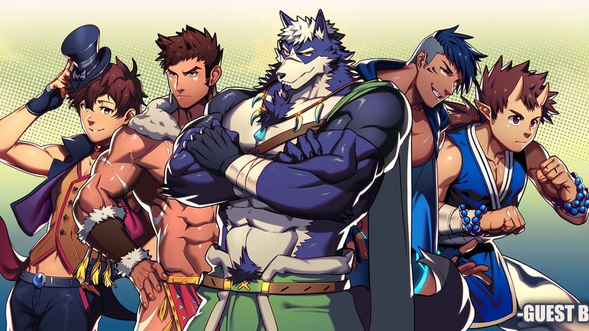 totem, tiri, knox, karhar, and dawn (original and 1 more) drawn by lvlv