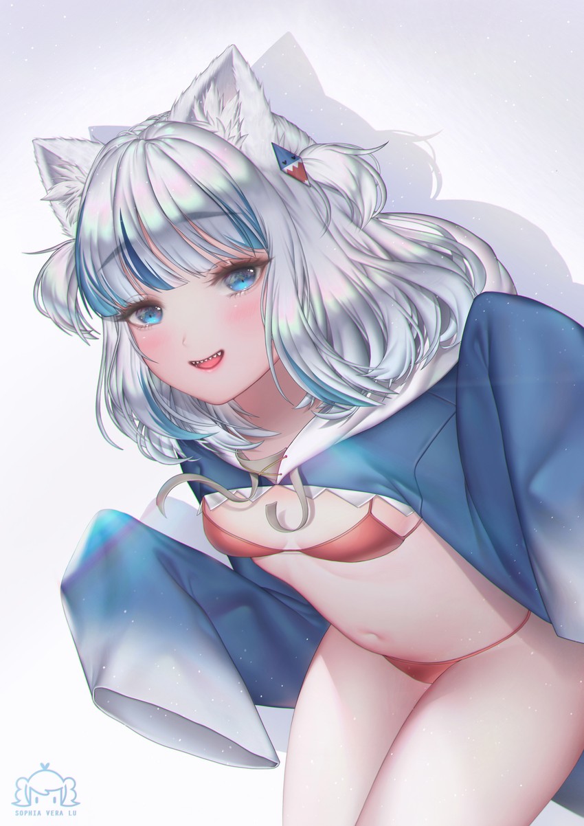 gawr gura (hololive and 1 more) drawn by sophia_vera_lu