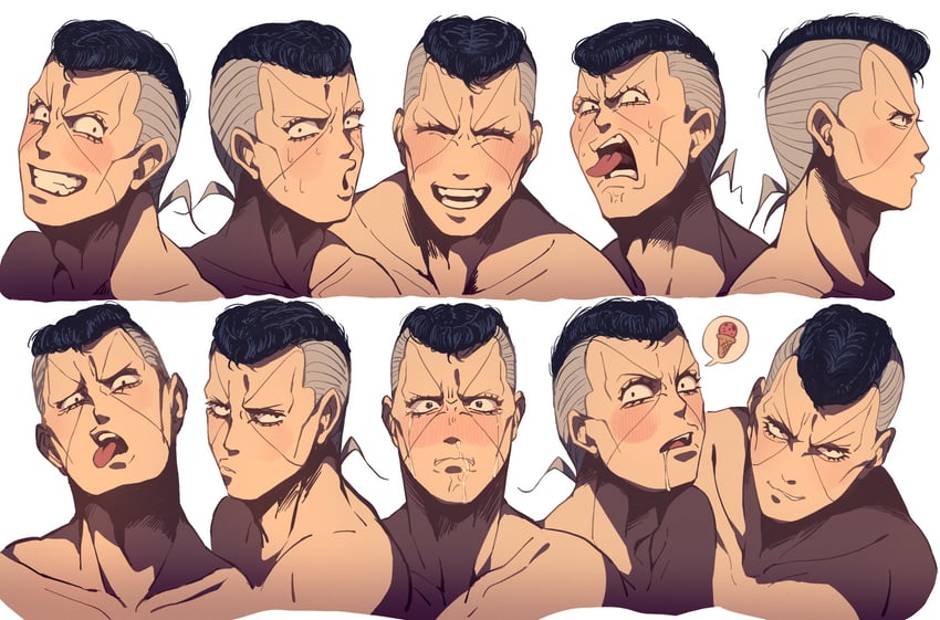 nijimura okuyasu (jojo no kimyou na bouken and 1 more) drawn by siniy