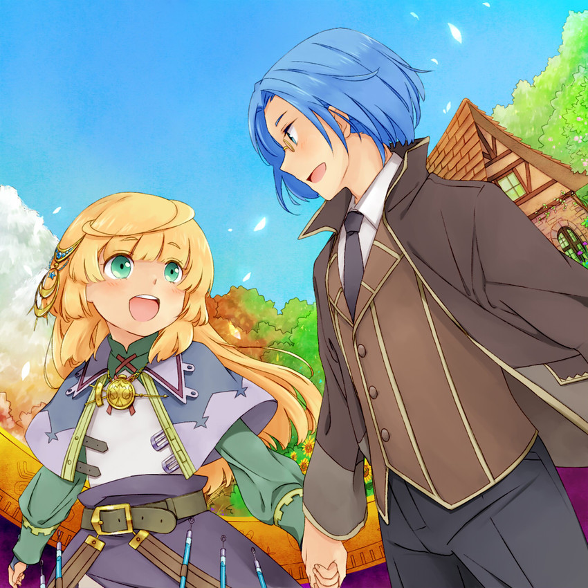 noora brandor and kyto berman (noora to toki no koubou) drawn by kiharatta