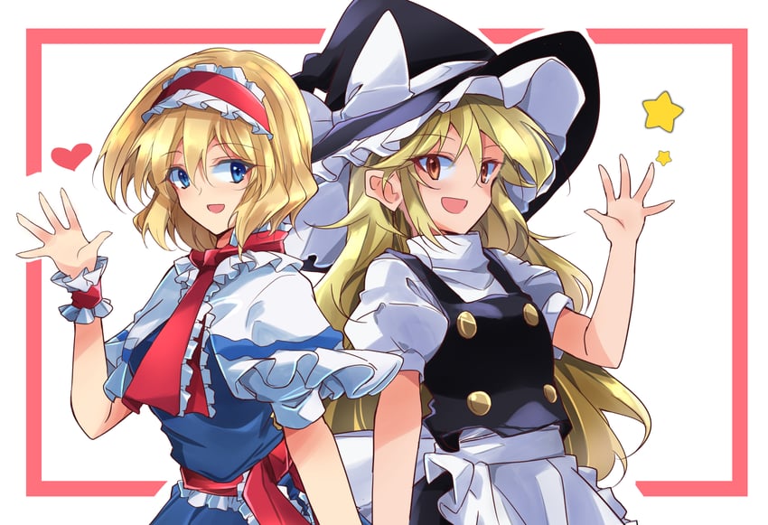 kirisame marisa and alice margatroid (touhou) drawn by ichimura_kanata