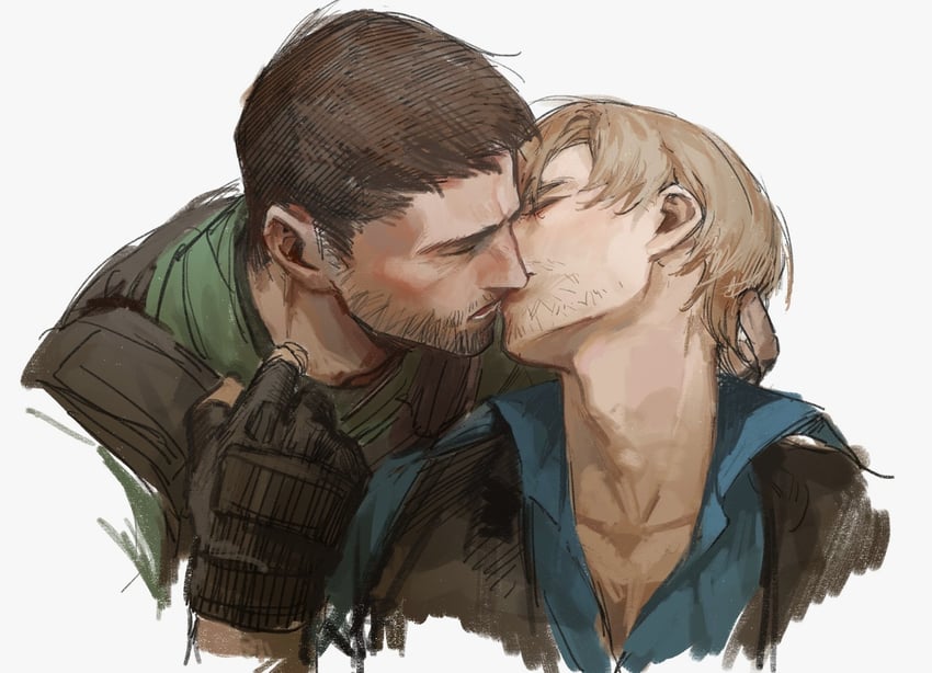 leon s. kennedy and chris redfield (resident evil and 1 more) drawn by jianghesongmu