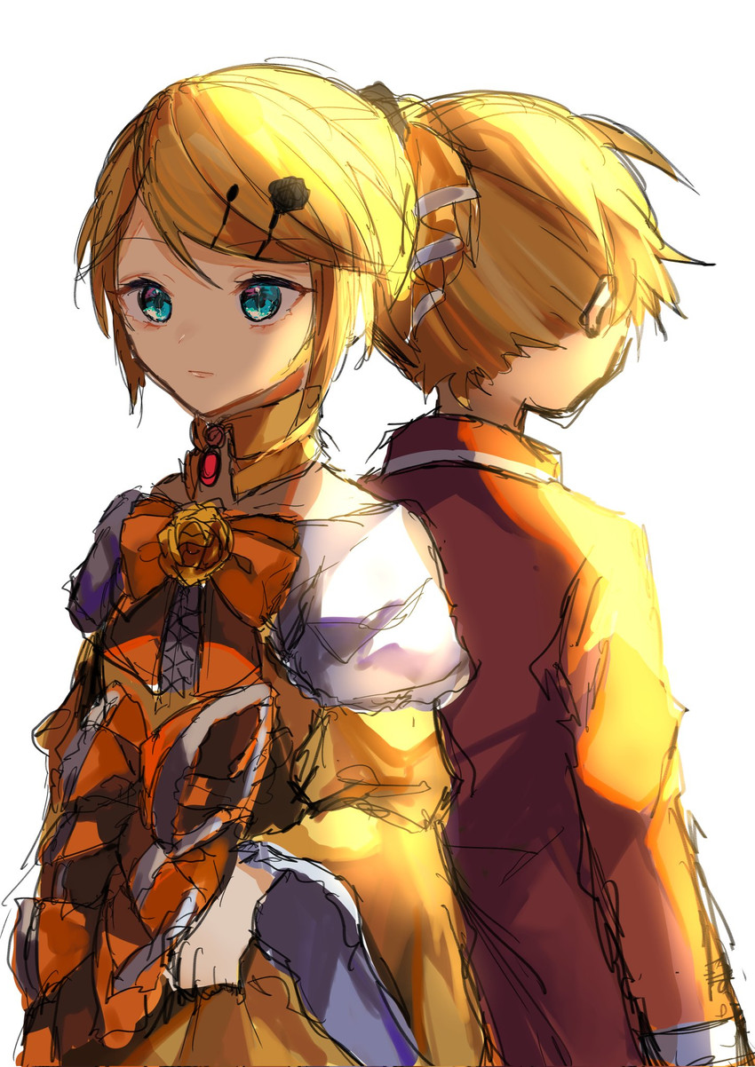 kagamine rin, kagamine len, riliane lucifen d'autriche, and allen avadonia (vocaloid and 3 more) drawn by niwa_(niwaniwa_1227)