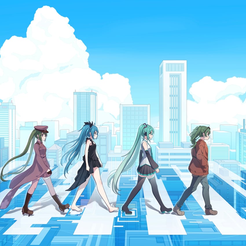 hatsune miku (vocaloid and 5 more) drawn by onejio