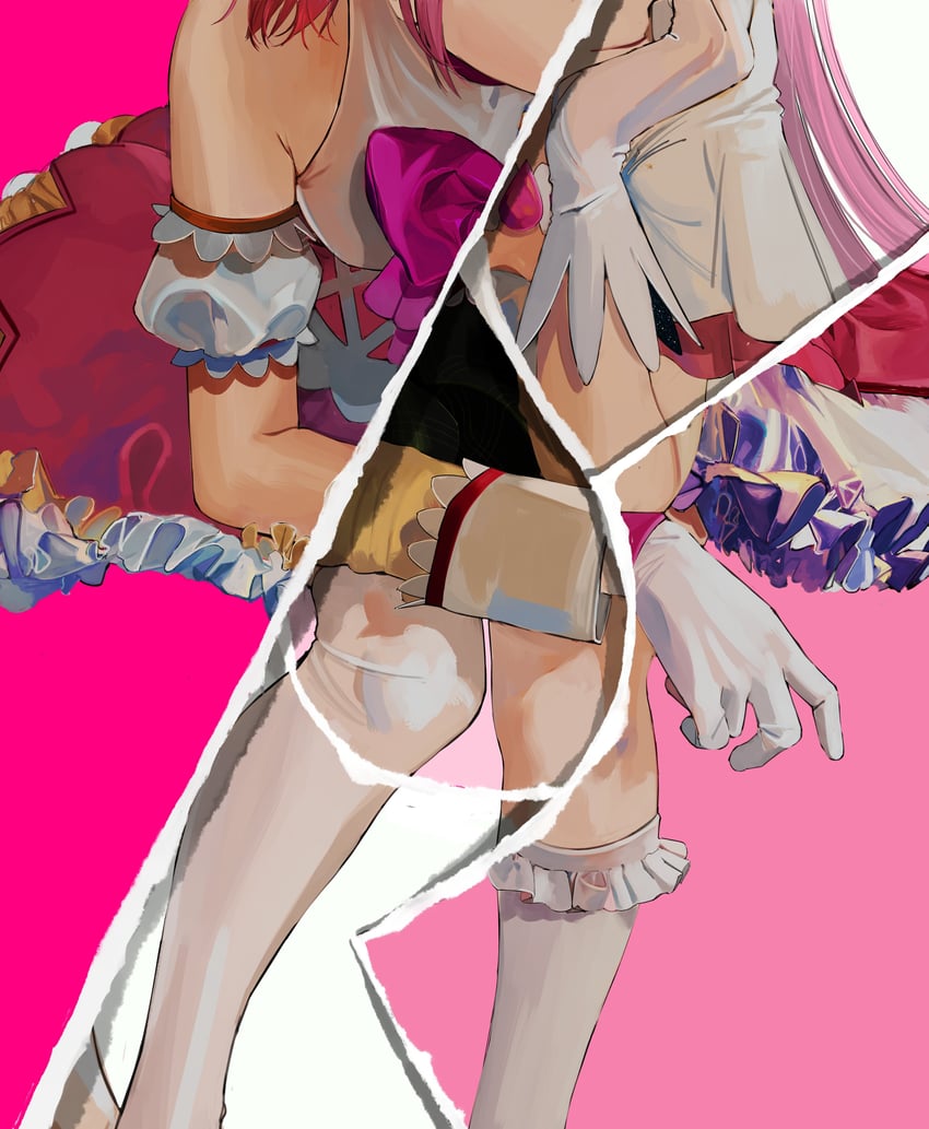kaname madoka and ultimate madoka (mahou shoujo madoka magica and 1 more) drawn by mihifu