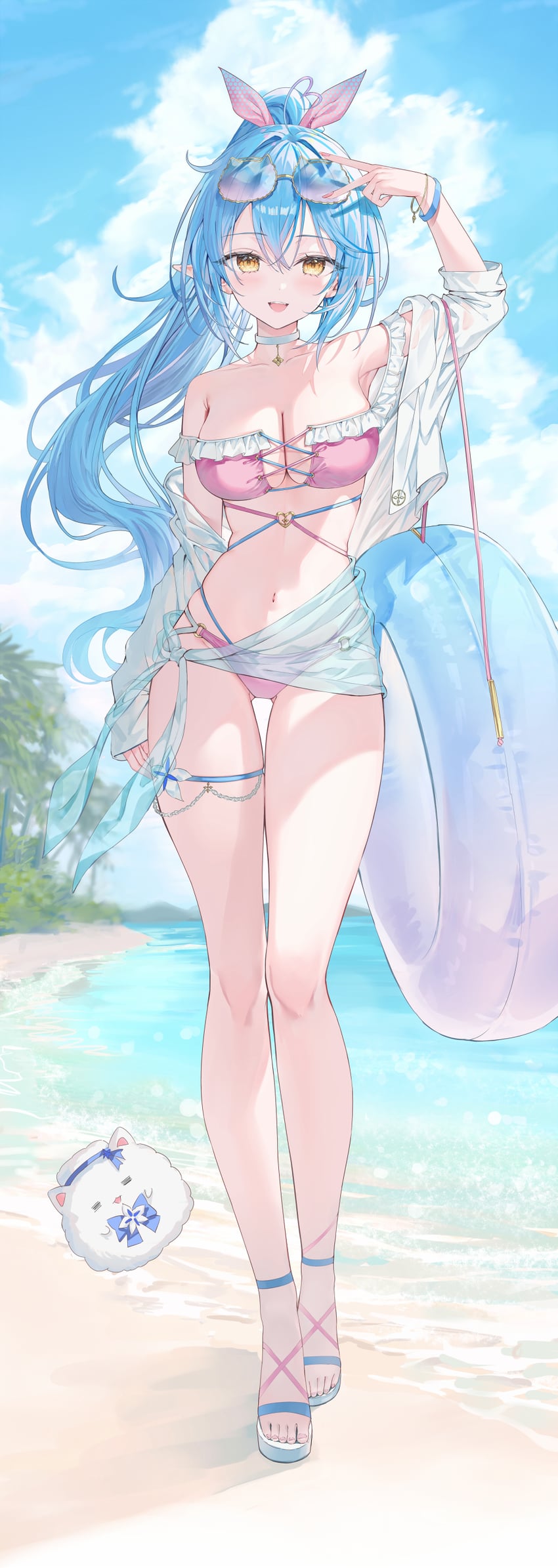 yukihana lamy and yukimin (hololive and 1 more) drawn by rin_yuu