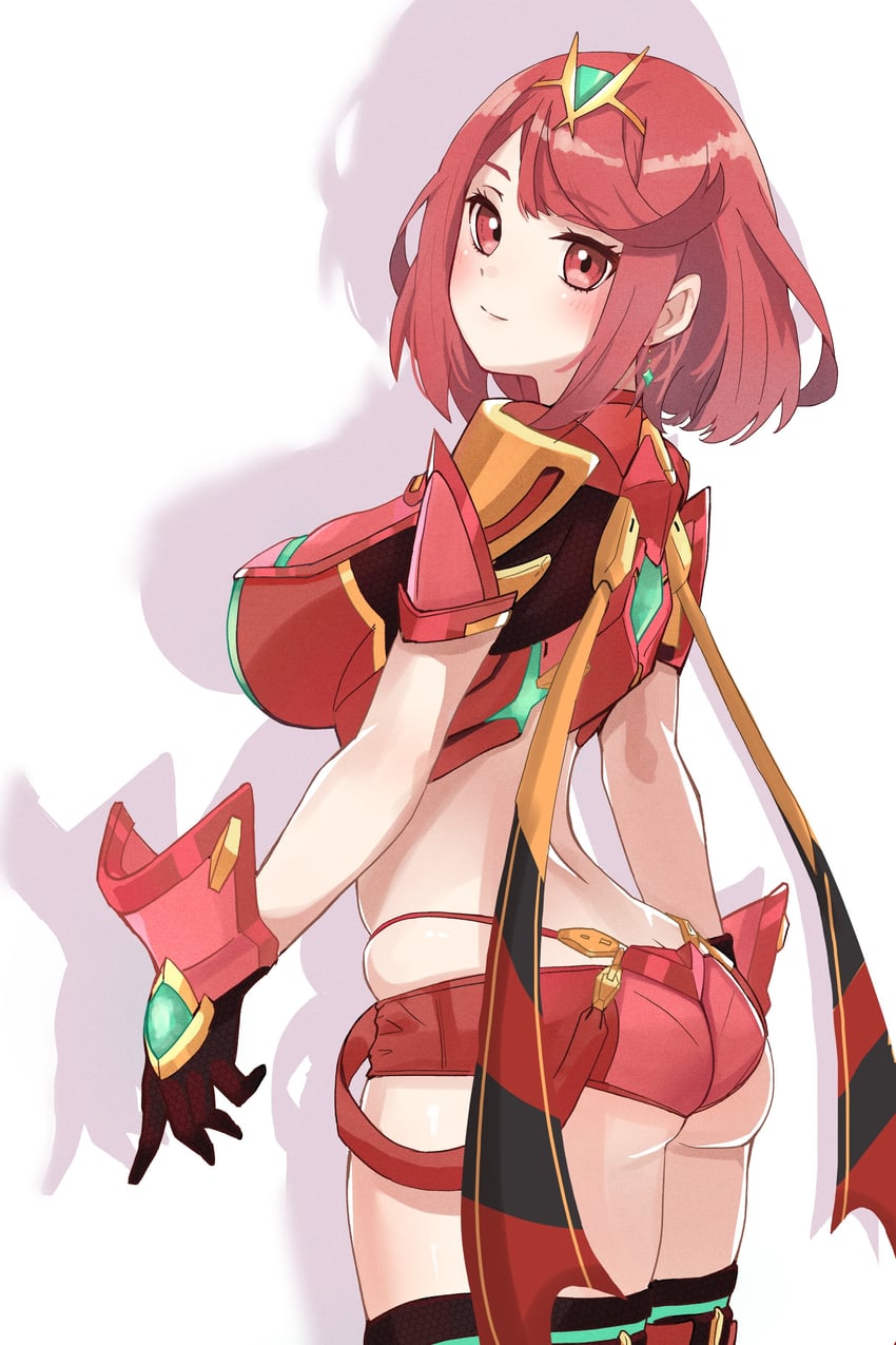pyra (xenoblade chronicles and 1 more) drawn by amausa_subee
