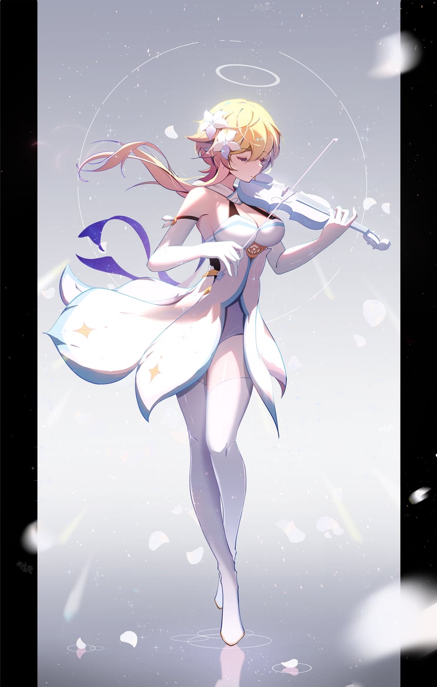 lumine (genshin impact) drawn by zhuchengbi