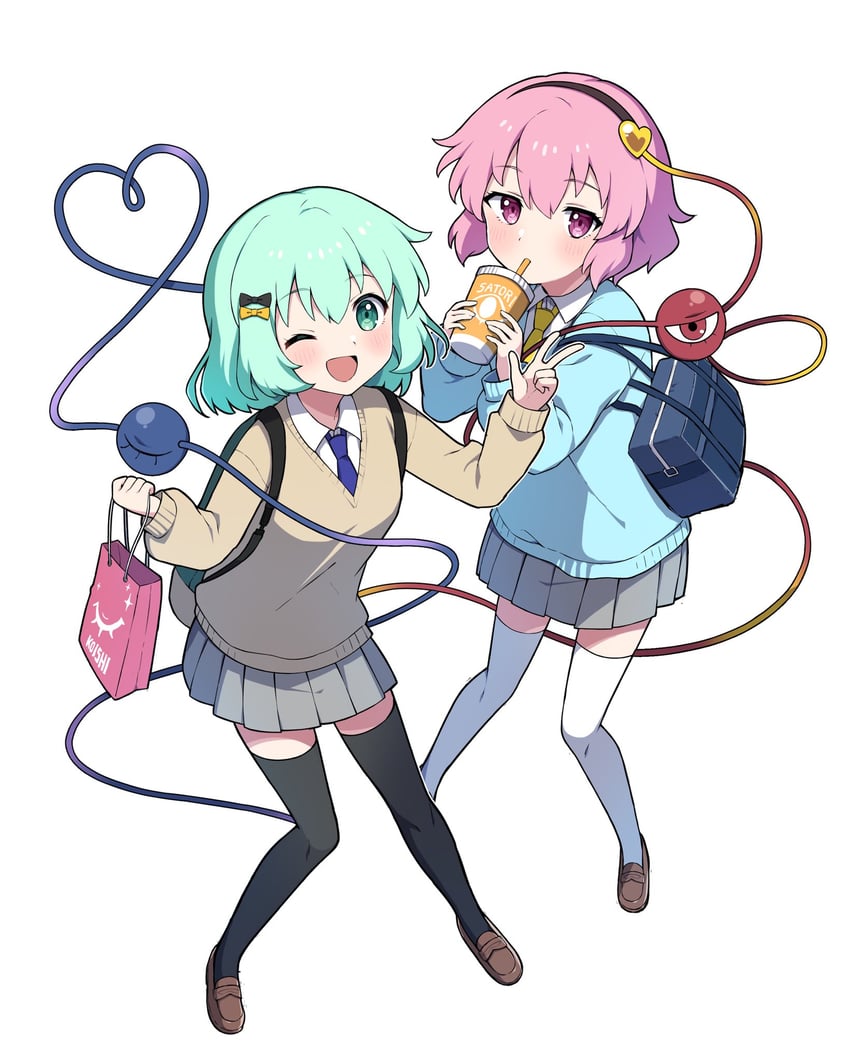 komeiji koishi and komeiji satori (touhou) drawn by miz_(mizillustration)