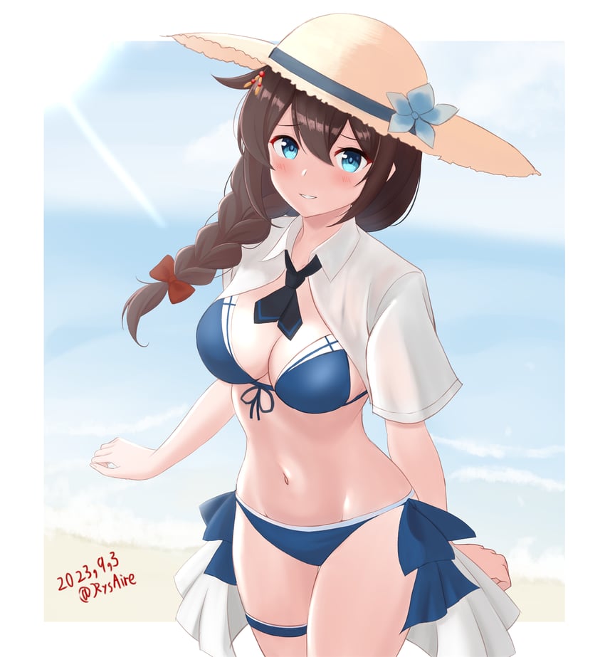 shigure and shigure kai san (kantai collection) drawn by ame-san