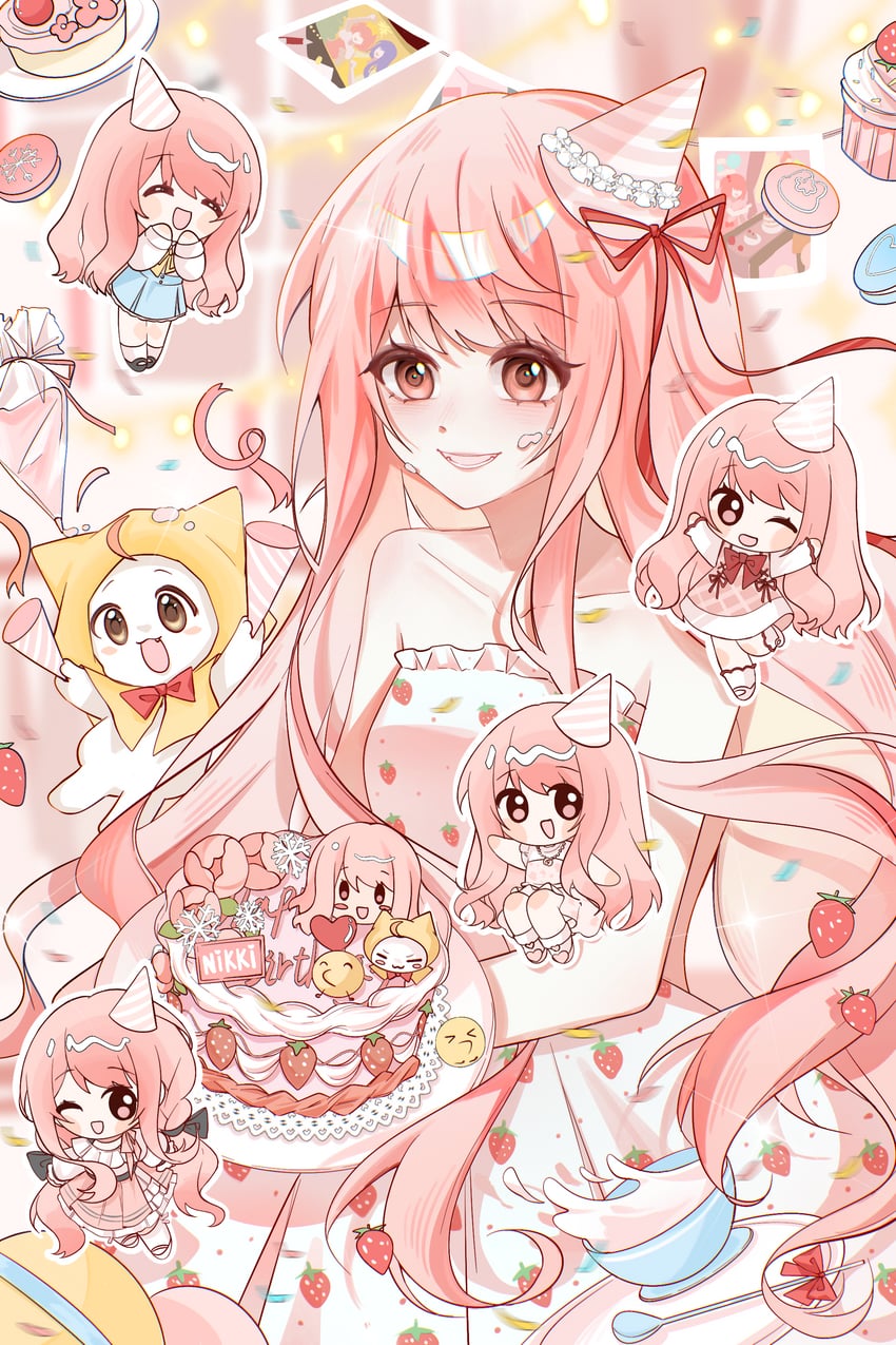 nikki, momo, perfect start, bloom poetry, and yoyo (nikki and 5 more) drawn by jianuannuannuan