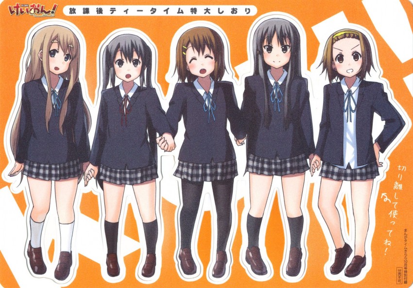 akiyama mio, nakano azusa, hirasawa yui, tainaka ritsu, and kotobuki tsumugi (k-on!) drawn by kakifly