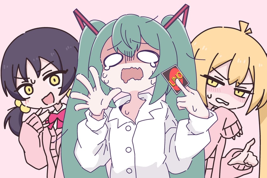 hatsune miku, akita neru, and kaai yuki (vocaloid and 2 more) drawn by kotokimin