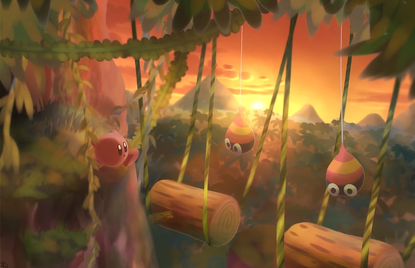 kirby and pupa (kirby and 1 more) drawn by suyasuyabi