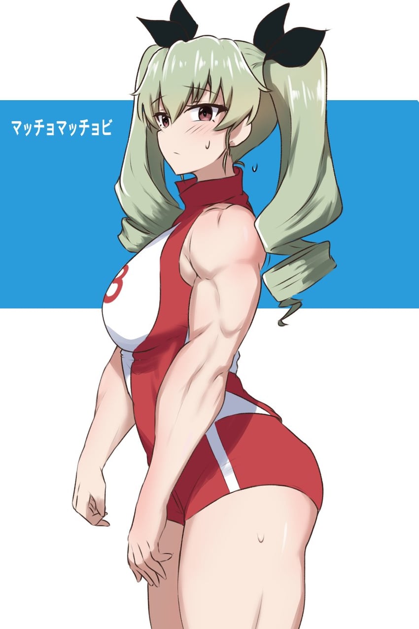 anchovy and kondou taeko (girls und panzer) drawn by amogan