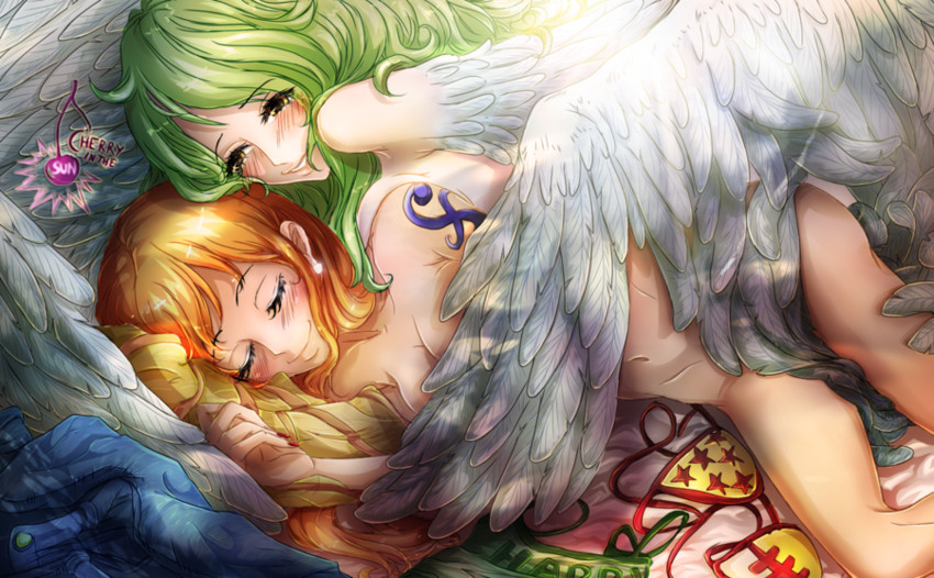 nami and monet (one piece) drawn by cherry_in_the_sun