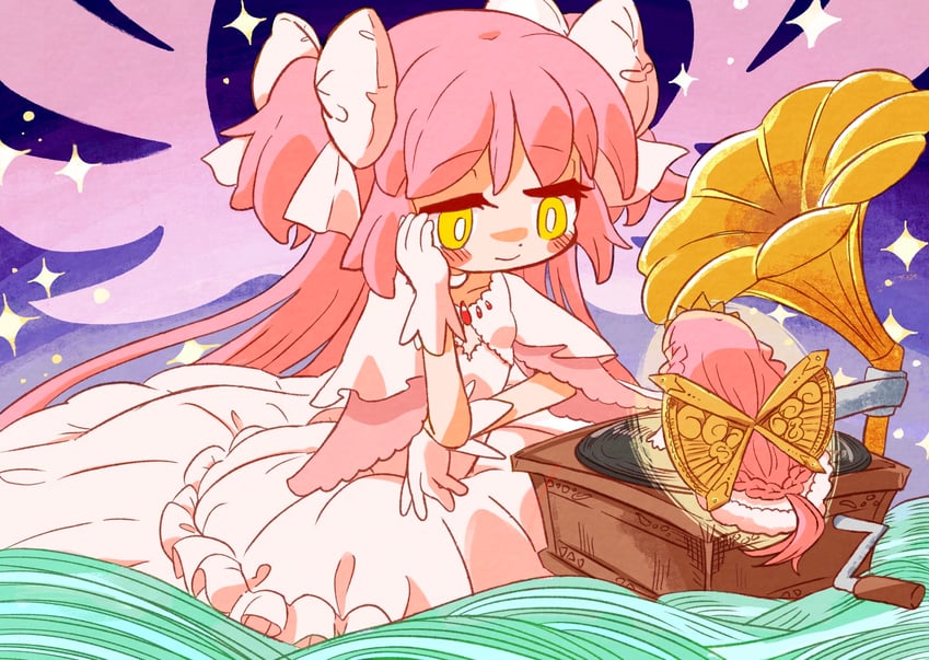 kaname madoka, ultimate madoka, tamaki iroha, and infinite iroha (mahou shoujo madoka magica and 1 more) drawn by leon0510