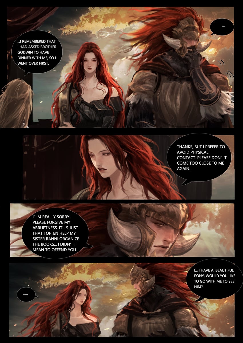 malenia blade of miquella, miquella, and starscourge radahn (elden ring) drawn by shadderfans