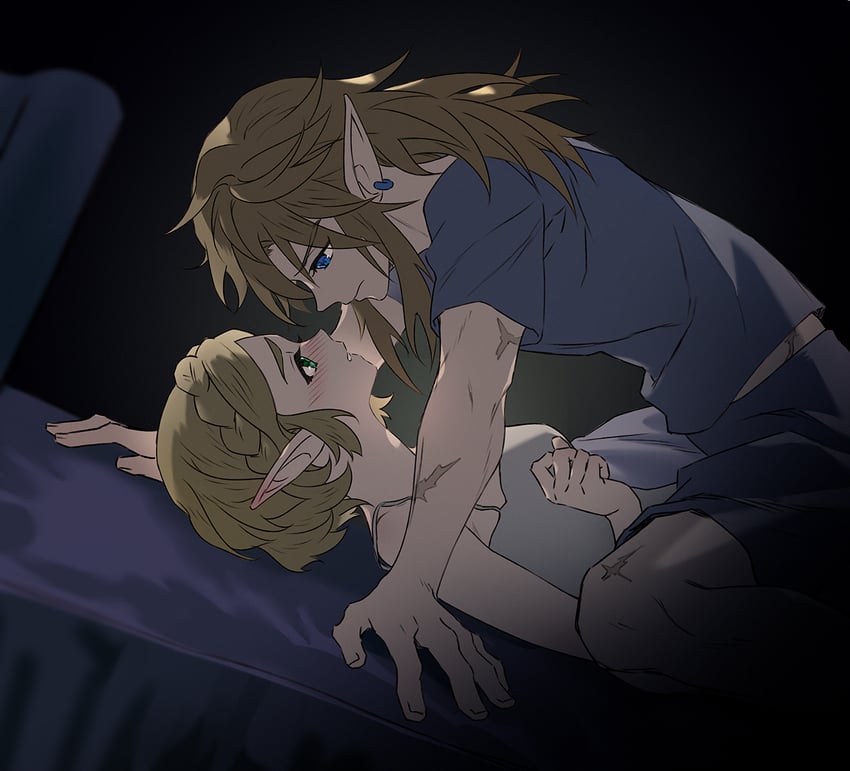 link and princess zelda (the legend of zelda and 1 more) drawn by ayumi_(xiwu)