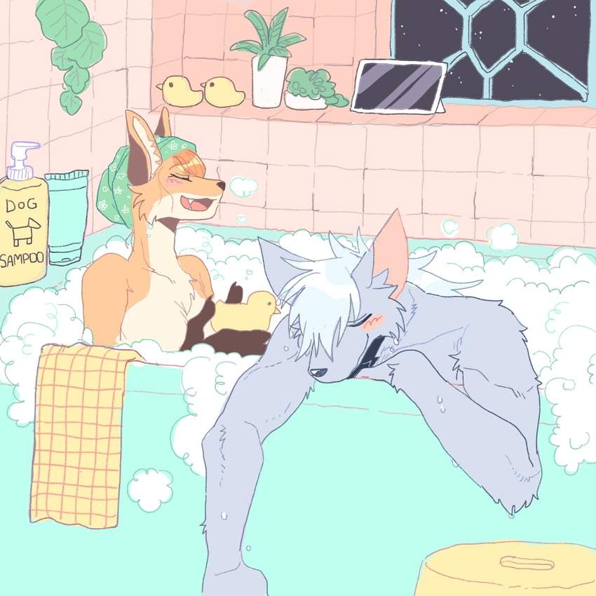 wolfrun (original and 2 more) drawn by rata_(norahasu)