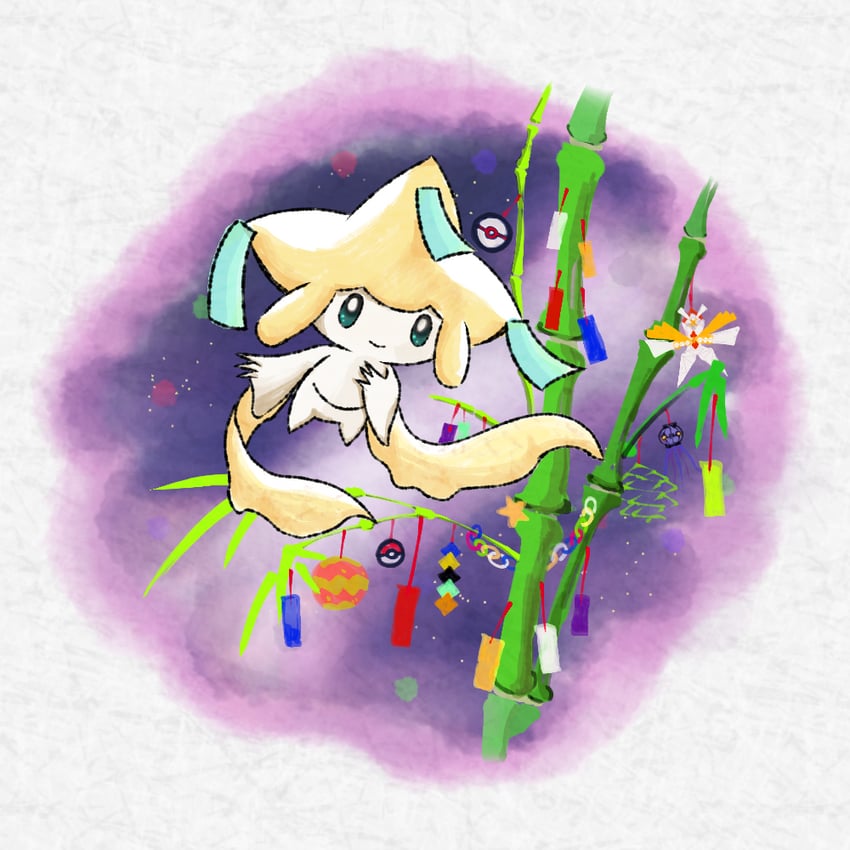 jirachi, chandelure, and kartana (pokemon) drawn by free_butterfree