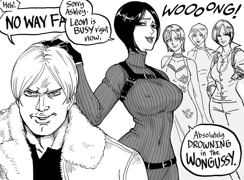 leon s. kennedy and ada wong (resident evil and 3 more) drawn by bb_(baalbuddy)