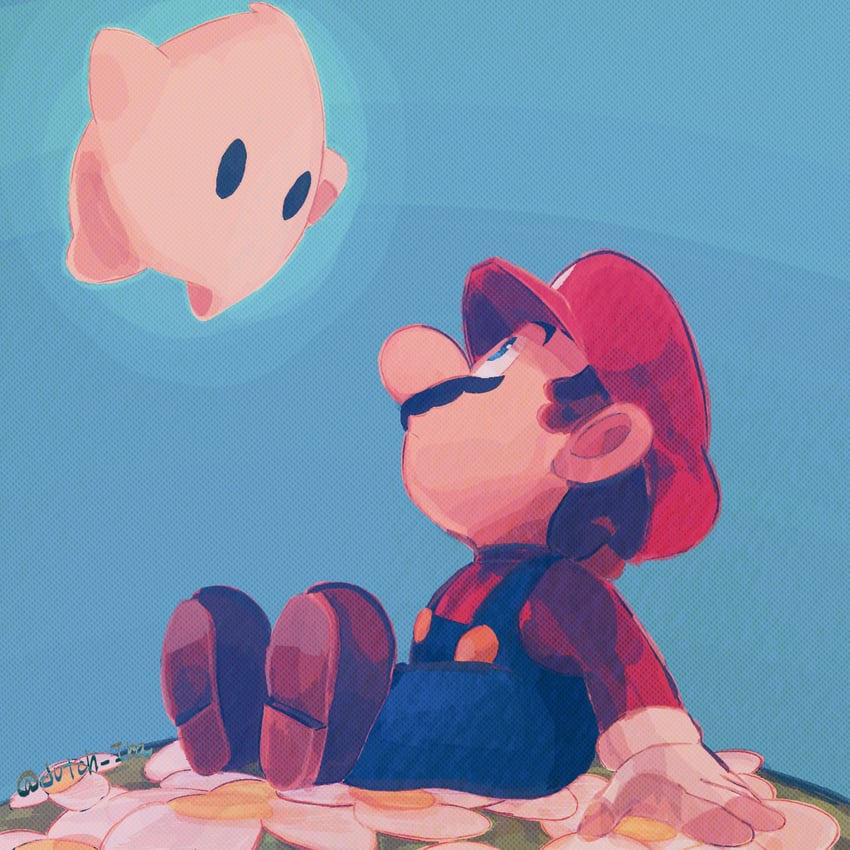 mario and baby luma (mario and 1 more) drawn by dutch_ira