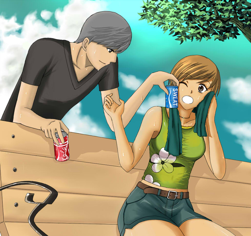 narukami yu and satonaka chie (persona and 1 more) drawn by suta_furachina