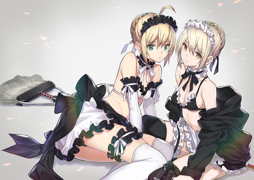 artoria pendragon, saber, and saber alter (fate and 1 more) drawn by saitou_masatsugu