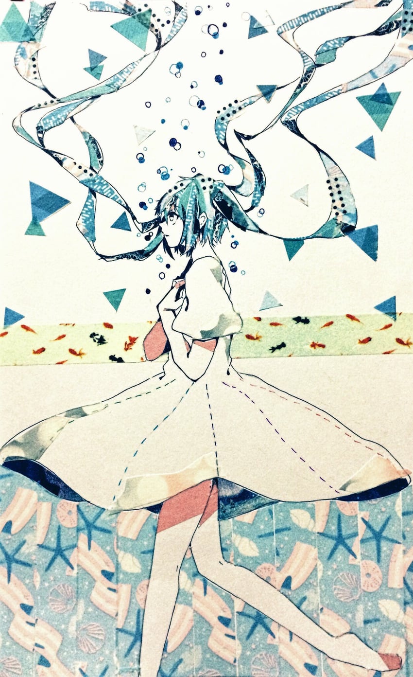 hatsune miku (vocaloid and 1 more) drawn by asagi_kino