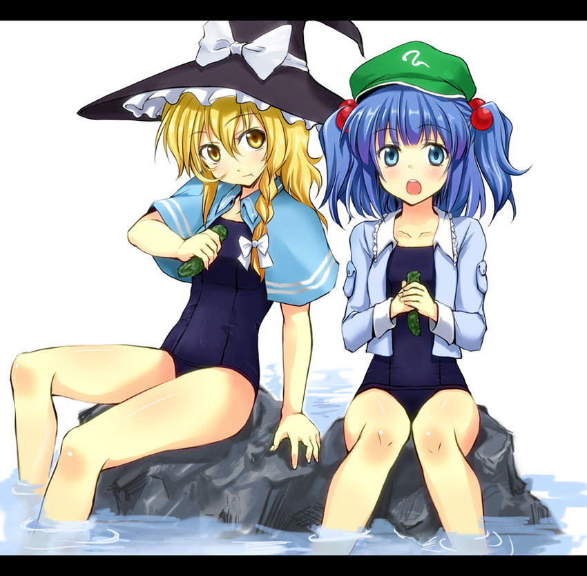 kirisame marisa and kawashiro nitori (touhou) drawn by tsujigiri