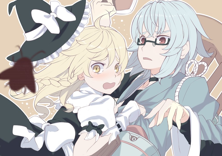 kirisame marisa and morichika rinnosuke (touhou) drawn by ogino_(oginogino)
