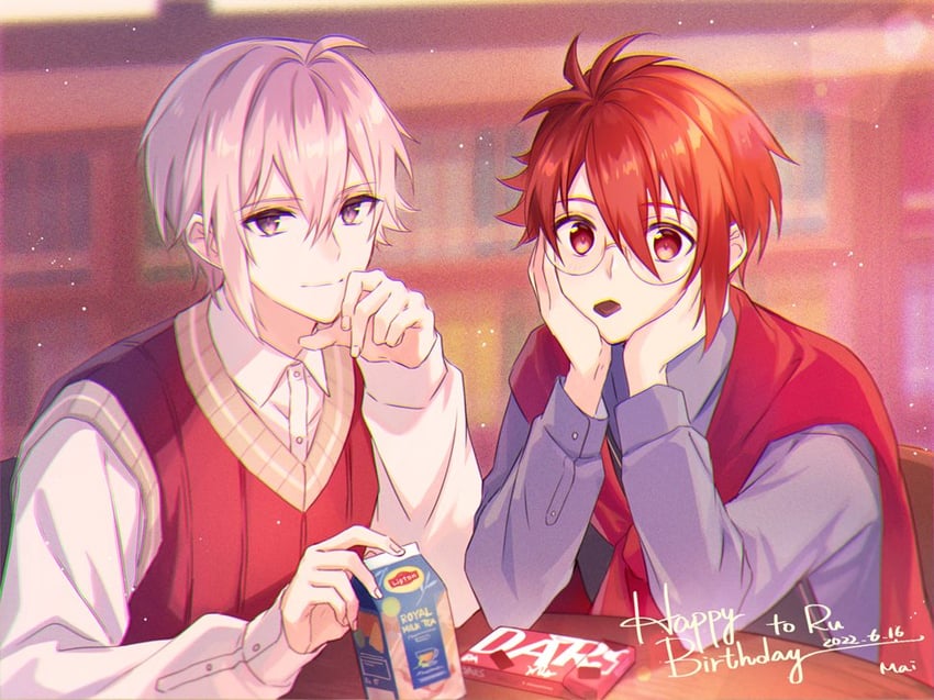 nanase riku and kujou tenn (idolish7) drawn by ima_(luce365)