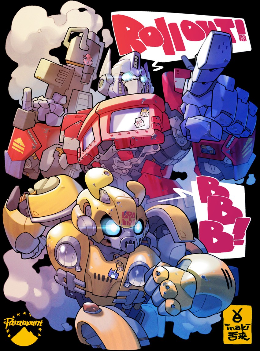 optimus prime, megatron, pinkie pie, bumblebee, and spike witwicky (transformers and 4 more) drawn by inaki_shinrou