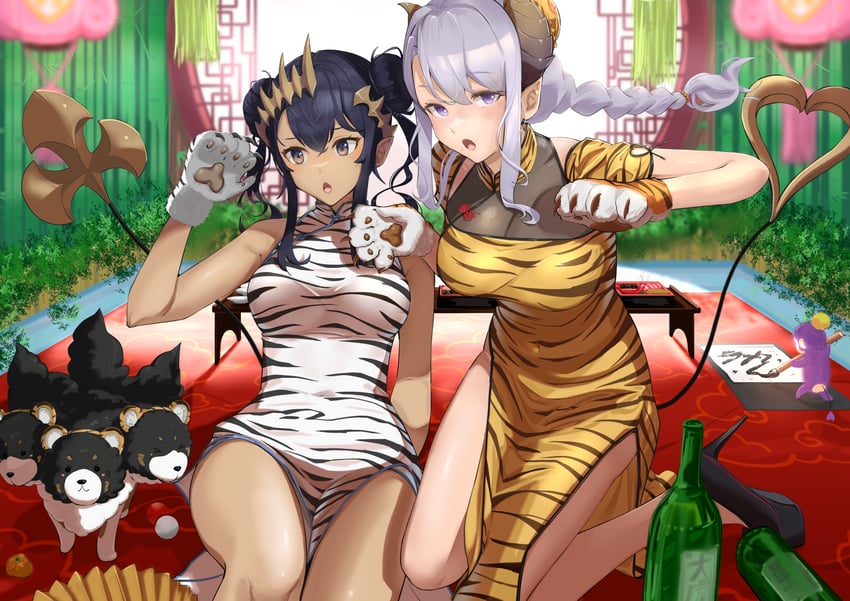 saionji mary and shimamura charlotte (nanashi inc. and 1 more) drawn by sankyo_(821-scoville)