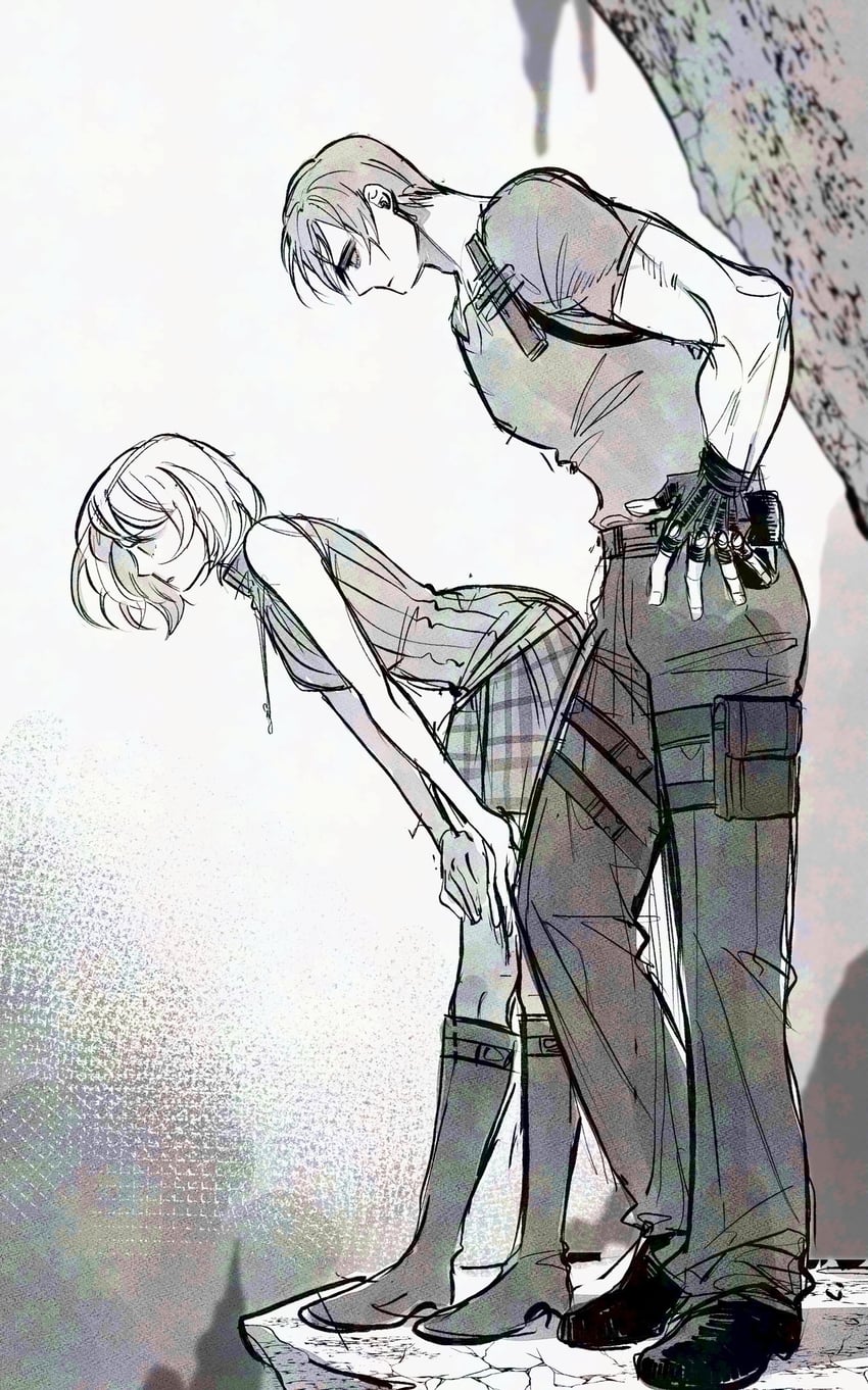 leon s. kennedy and ashley graham (resident evil and 1 more) drawn by nul