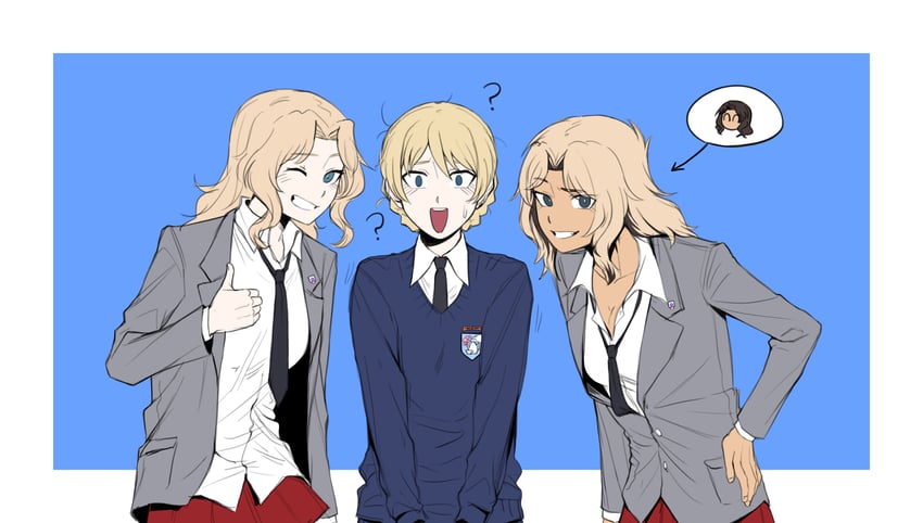 darjeeling, kay, and el (girls und panzer) drawn by ast.rockett