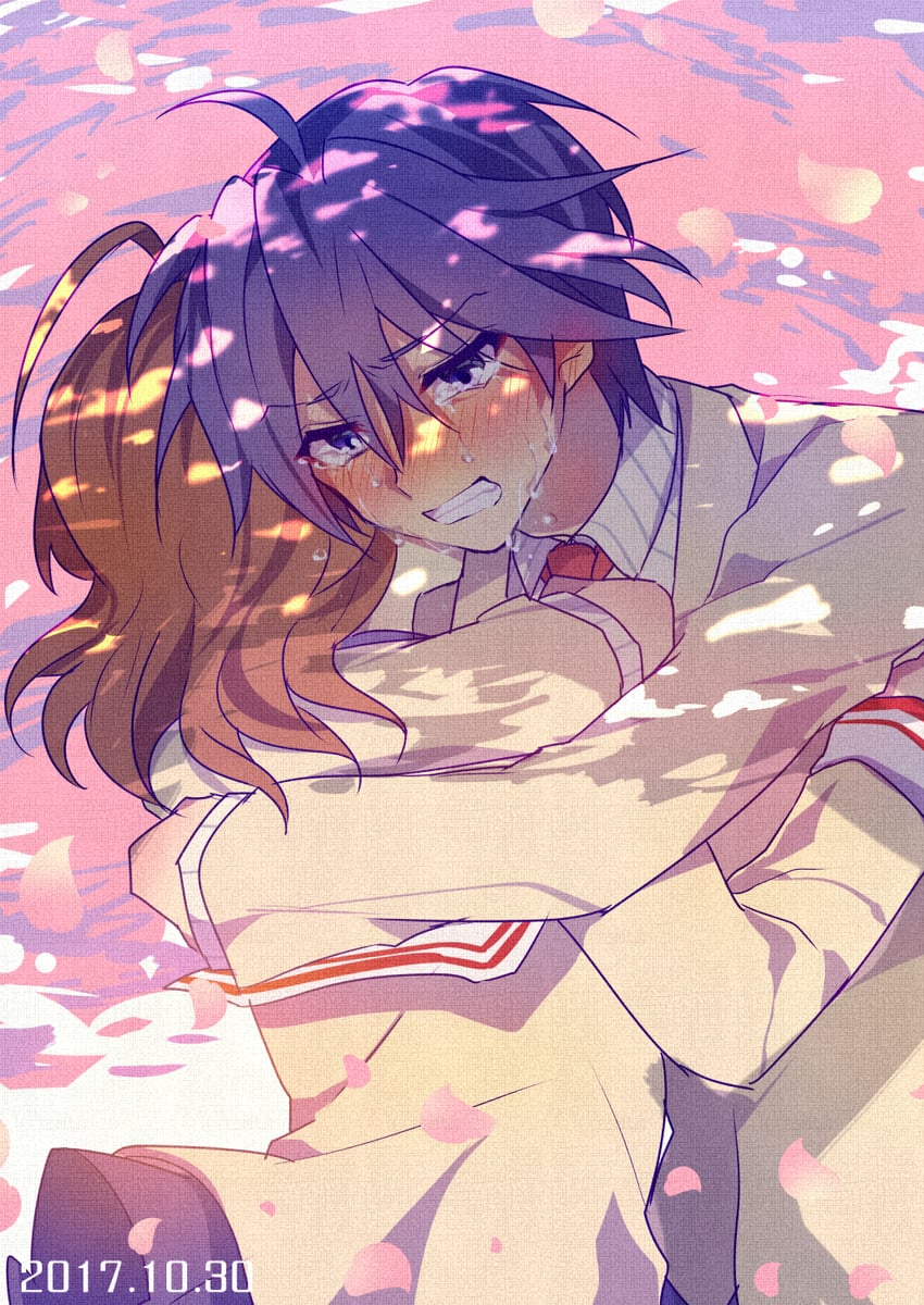 furukawa nagisa and okazaki tomoya (clannad) drawn by shiroto_iku