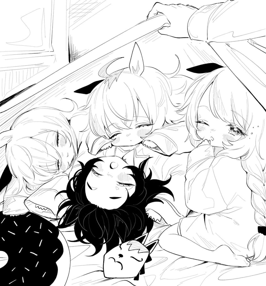 oguri cap, tamamo cross, super creek, and inari one (umamusume) drawn by ishida_umi